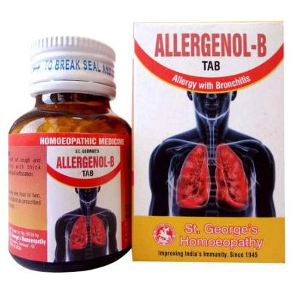 St. George‚Äôs Allergenol-B Tablet bottle of 30 gm Tablet