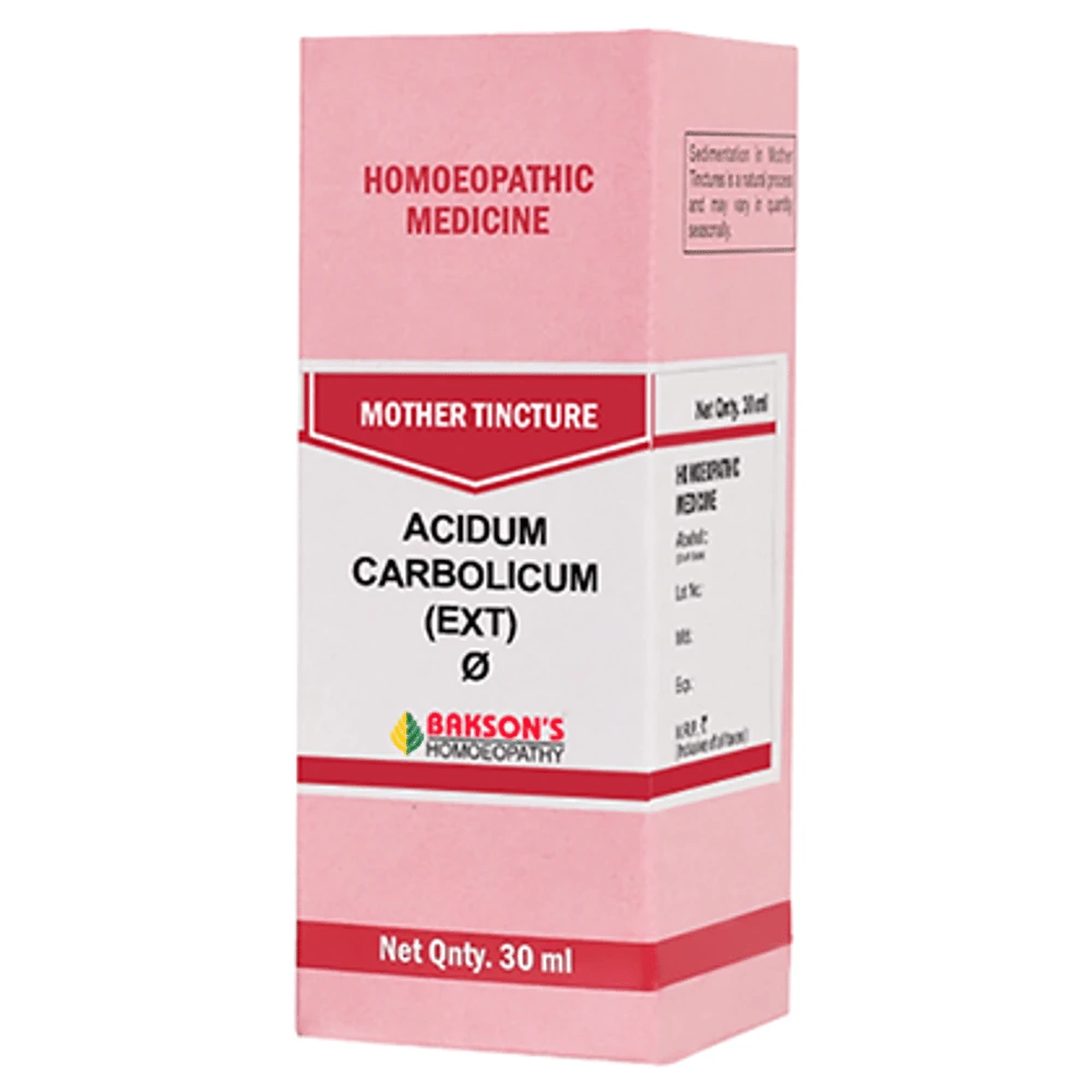 Bakson's Homeopathy Acidum Carbolicum (Ext) Mother Tincture Q bottle of 30 ml Mother Tincture