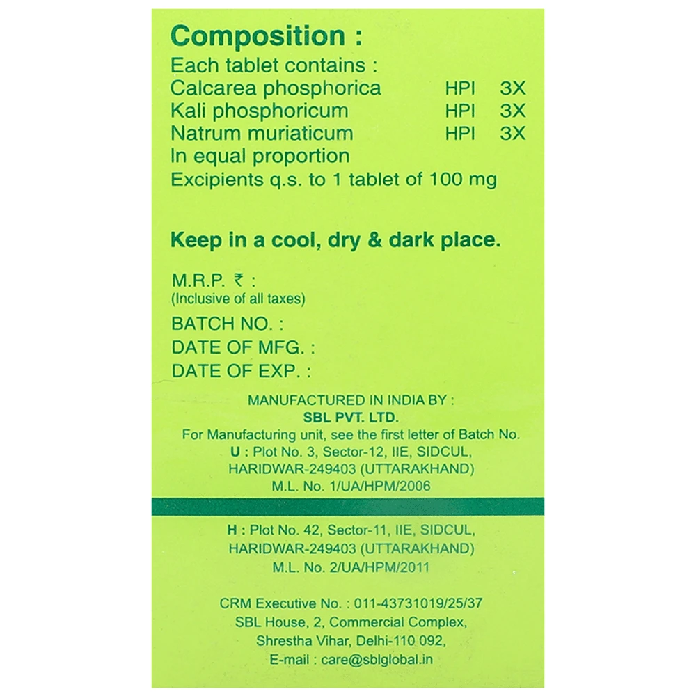 SBL Bio-Combination 27 Tablet bottle of 25 gm Biocombination Tablet