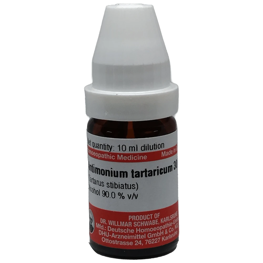 Dr Willmar Schwabe Germany Antimonium Tartaricum Dilution 30 bottle of 10 ml Dilution