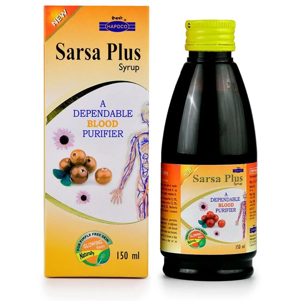 Hapdco Sarsa Plus Syrup bottle of 150 ml Syrup