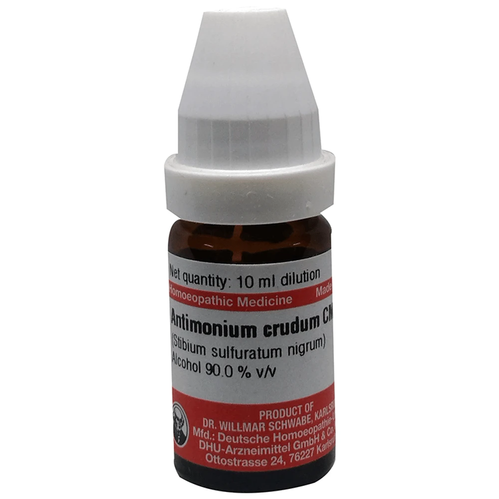 Dr Willmar Schwabe Germany Antimonium Crudum (Stibium Sulfuratum Nigrum) Dilution CM bottle of 10 ml Dilution