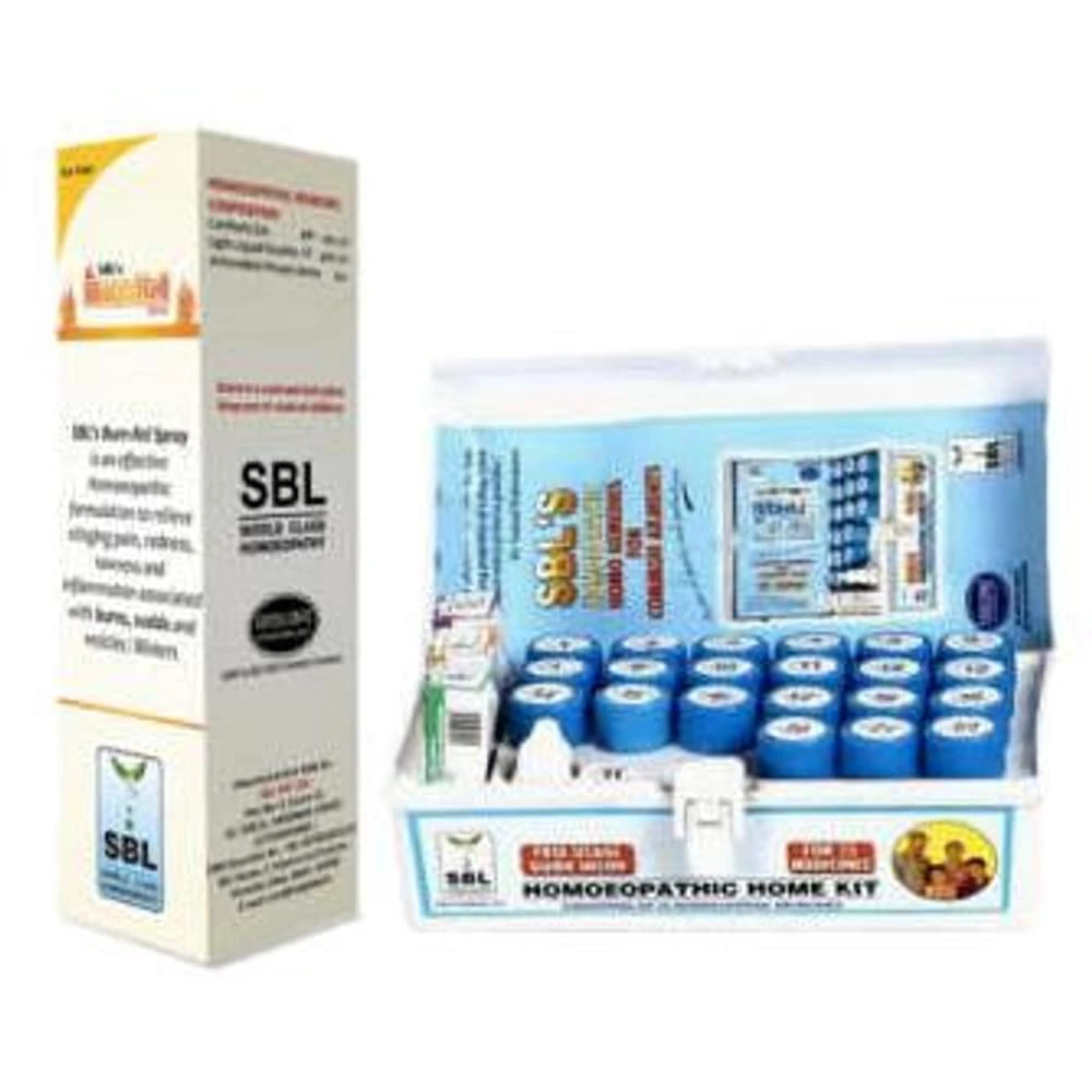 SBL 119 Homeopathic Home Kit With Burn Spray (Combo Of 2) packet of 1 Kit