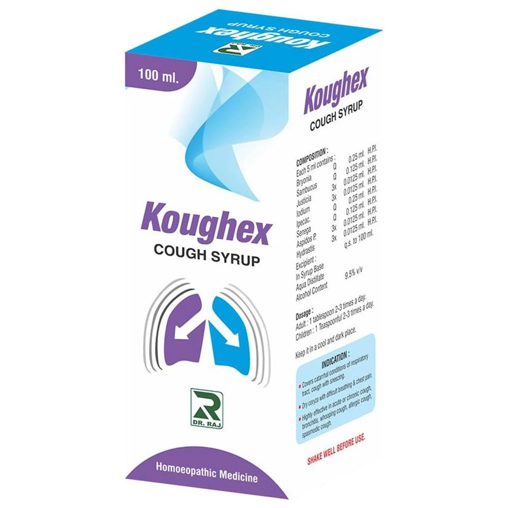 Dr. Raj Koughex Cough Syrup bottle of 100 ml Syrup Dr. Raj Koughex Cough Syrup bottle of 100 ml Syrup