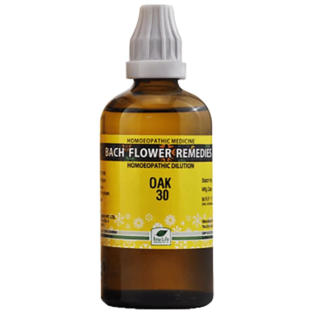 New Life Bach Flower Oak 30 bottle of 100 ml Dilution