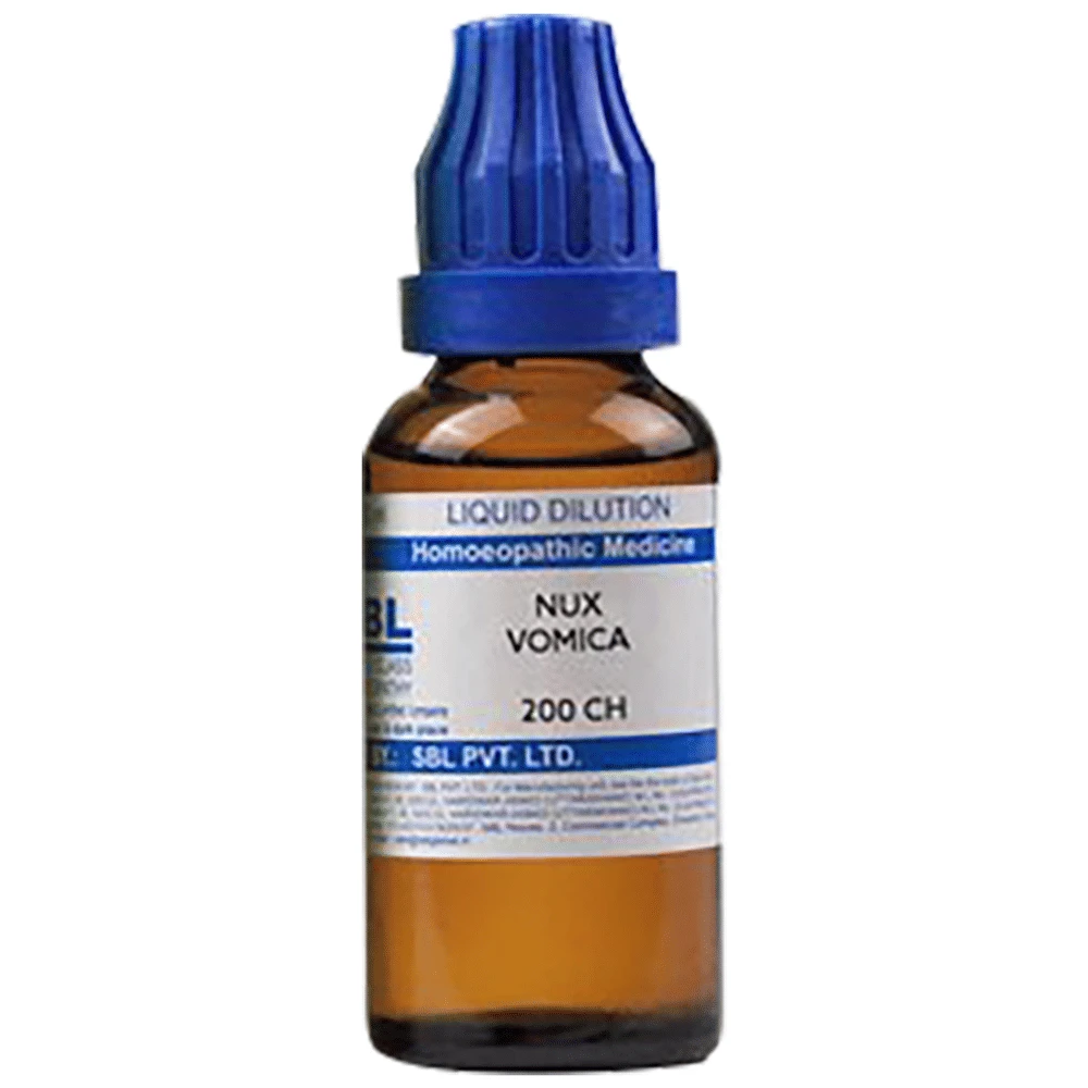 SBL Nux Vomica Dilution Dilution 200 CH bottle of 30 ml Dilution