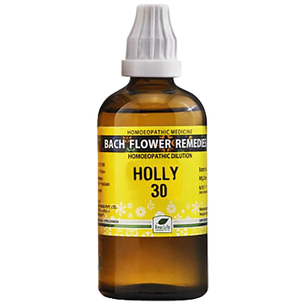 New Life Bach Flower Holly 30 bottle of 100 ml Dilution