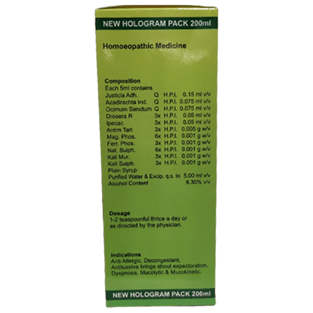 Dr. Wellmans Kofnac Cough Syrup bottle of 200 ml Syrup