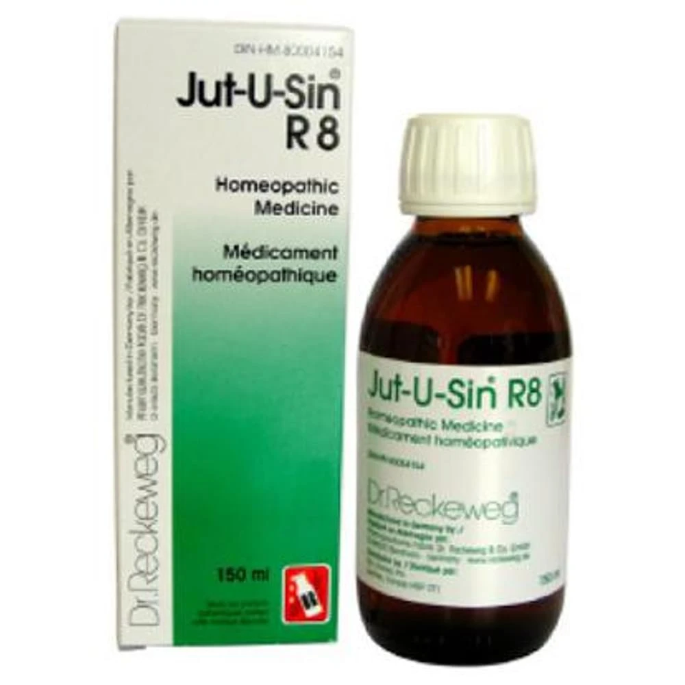Dr. Reckeweg R8 Jut-U-Sin Cough Syrup bottle of 150 ml Syrup