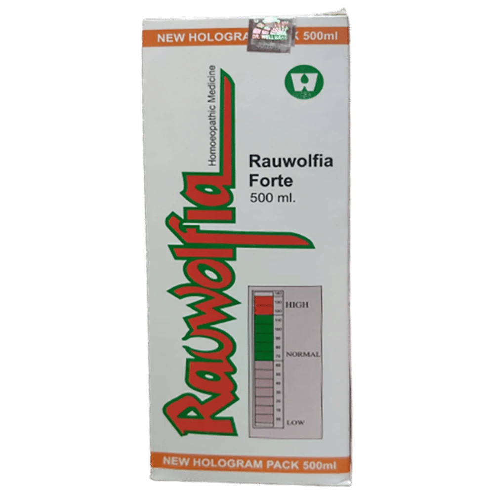 Dr. Wellmans Rauwolfia Forte Syrup bottle of 500 ml Syrup