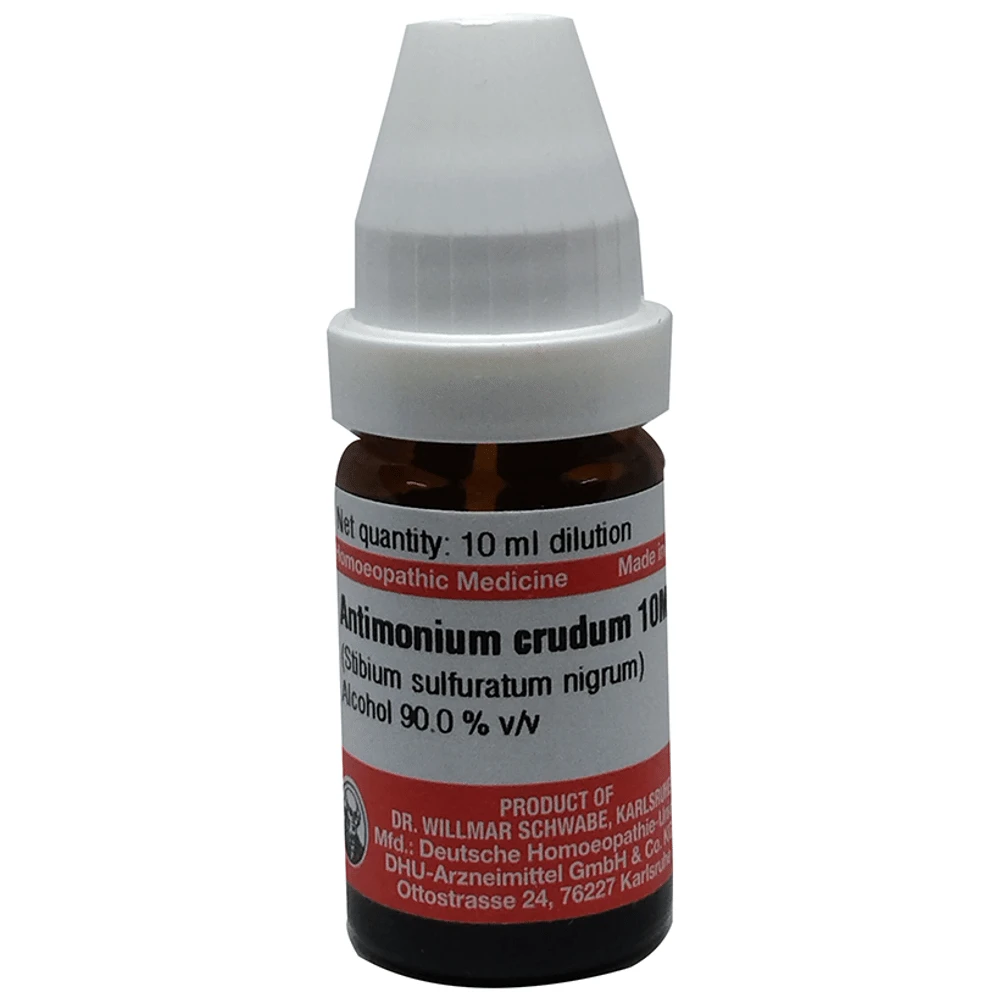 Dr Willmar Schwabe Germany Antimonium Crudum (Stibium Sulfuratum Nigrum) Dilution 10M bottle of 10 ml Dilution
