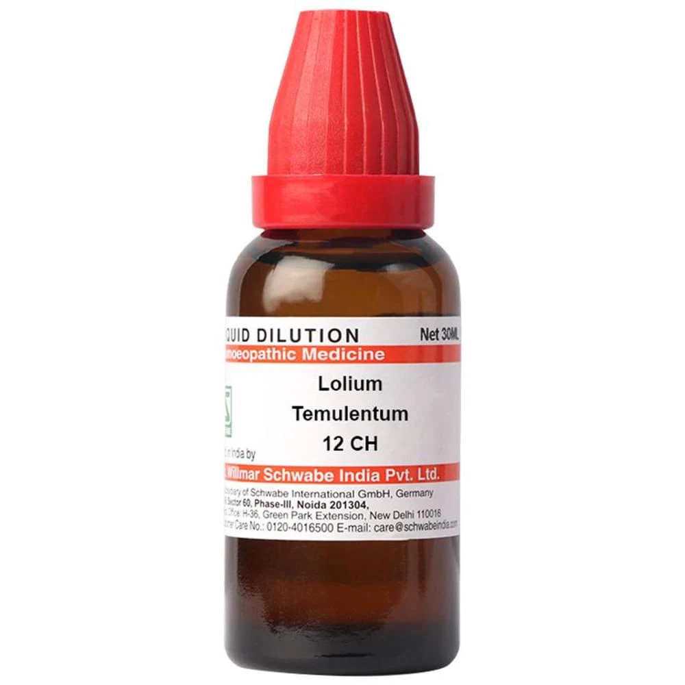 Dr Willmar Schwabe India Lolium Temulentum Dilution 12 CH bottle of 30 ml Dilution