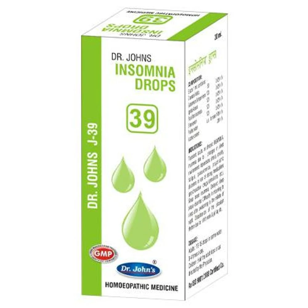 Dr. Johns J-39 Insomnia Drop bottle of 30 ml Drop