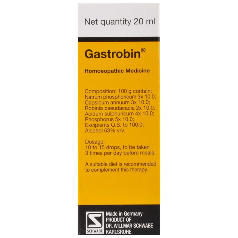 Dr Willmar Schwabe Germany Gastrobin Drop bottle of 20 ml Drop Dr Willmar Schwabe Germany Gastrobin Drop bottle of 20 ml Drop