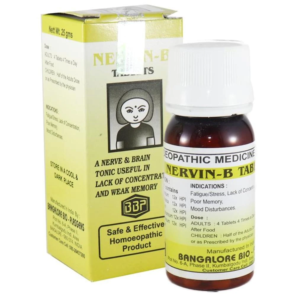 Bangalore Bio-Plasgens Nervin-B Tablet bottle of 25 gm Tablet