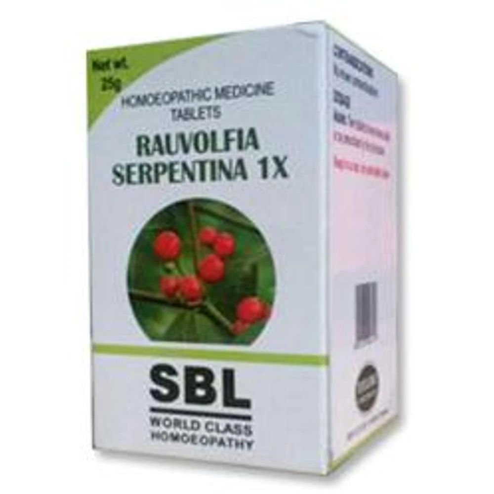SBL Rauvolfia Serpentina Tablet 1X bottle of 25 gm Tablet