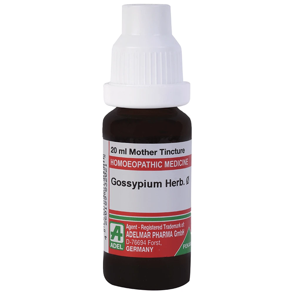 ADEL Gossypium Herb. Mother Tincture Q bottle of 20 ml Mother Tincture