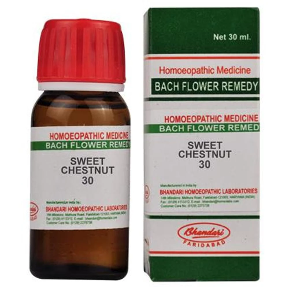 Bhandari Bach Flower Sweet Chestnut 30 bottle of 30 ml Dilution