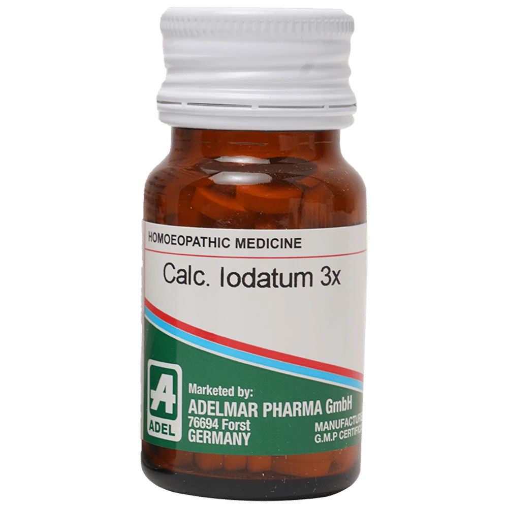 ADEL Calc Iodatum Trituration Tablet 3X bottle of 20 gm Trituration Tablet