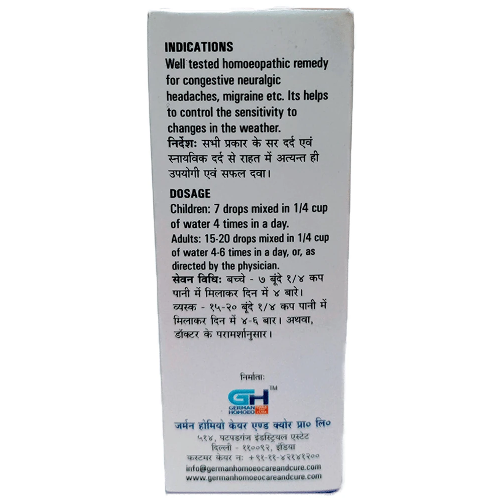 German's Headache Care and Cure Drop bottle of 30 ml Drop