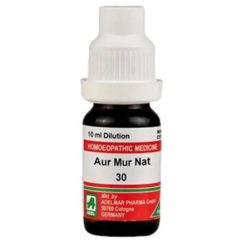 ADEL Aurum Mur. Nat. Dilution 30 CH bottle of 10 ml Dilution ADEL Aurum Mur. Nat. Dilution 30 CH bottle of 10 ml Dilution