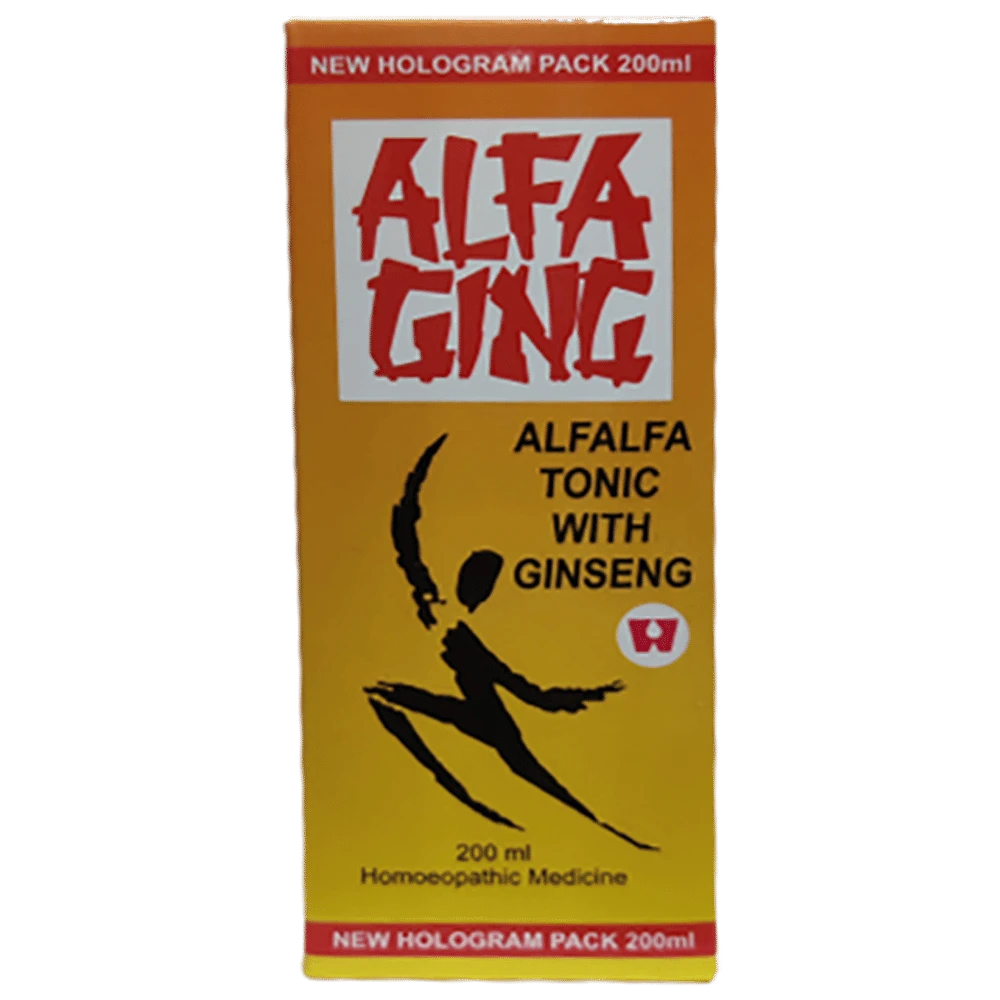 Dr. Wellmans Alfa Ging Alfalfa Tonic with Ginseng bottle of 200 ml Tonic