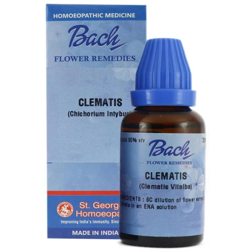 St. George‚Äôs Bach Flower Clematis 6 CH bottle of 30 ml Dilution