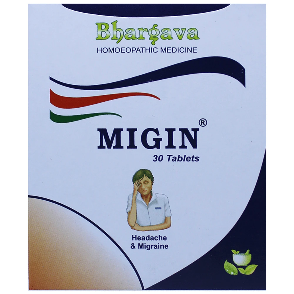 Bhargava Migin Tablet box of 30 tablets Bhargava Migin Tablet box of 30 tablets