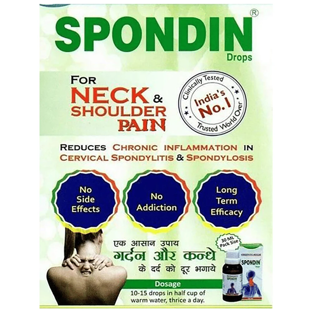 Bhargava Spondin Drop | For Pain Relief from Neck & Shoulder bottle of 30 ml Drop