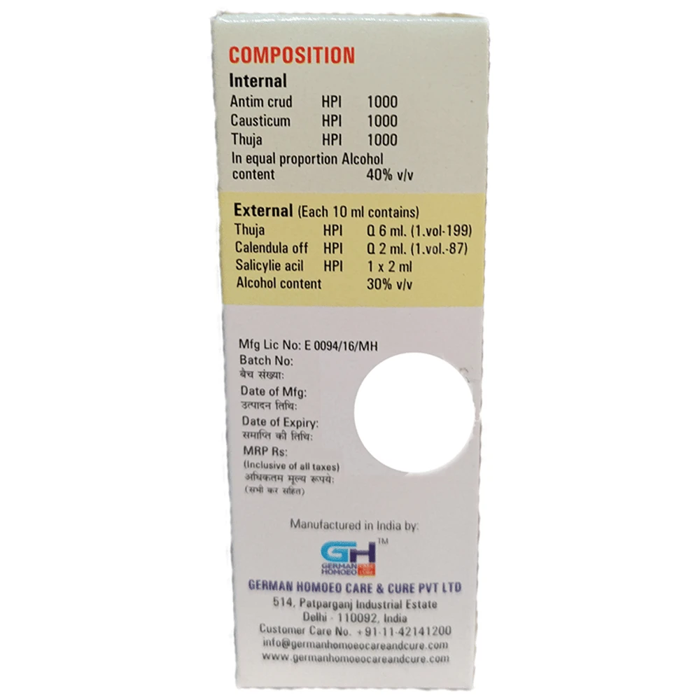 German's No Warts Drop (30ml Each) box of 2 bottles