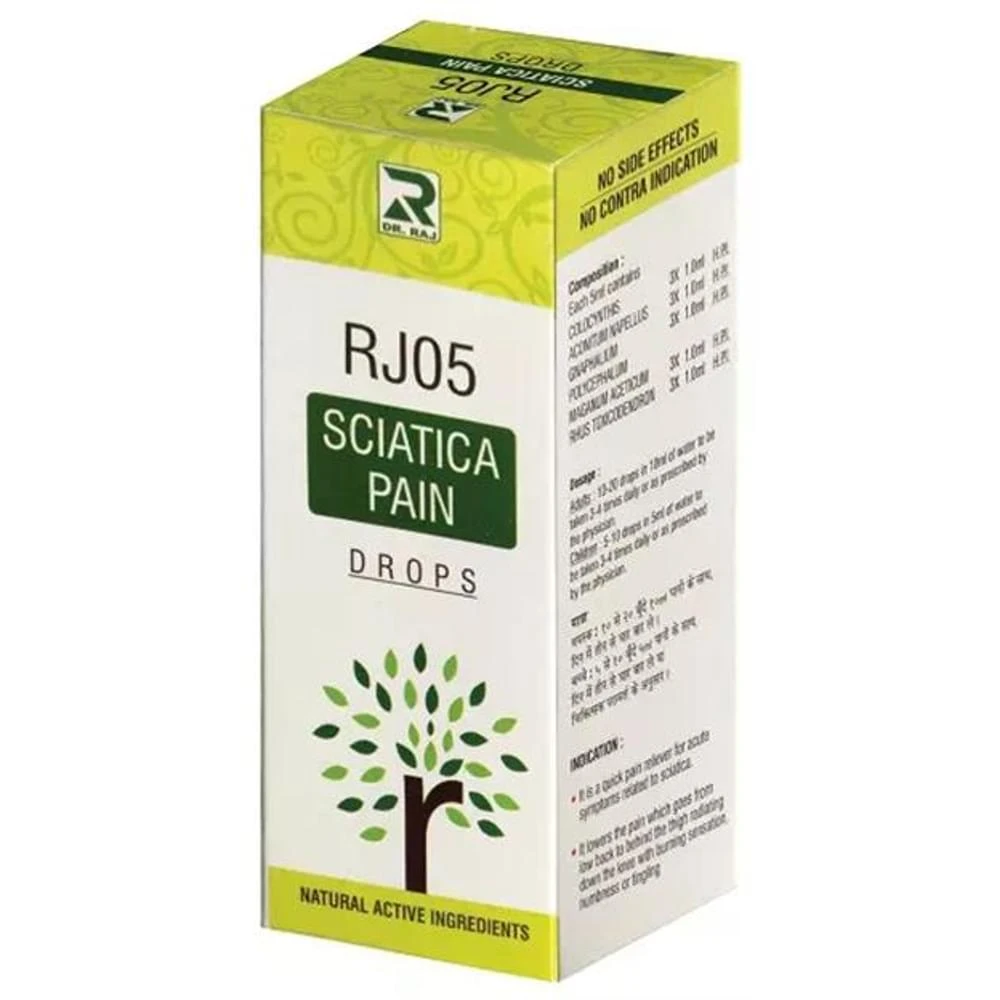 Dr. Raj RJ05 Sciatica Pain Drop bottle of 30 ml Drop Dr. Raj RJ05 Sciatica Pain Drop bottle of 30 ml Drop