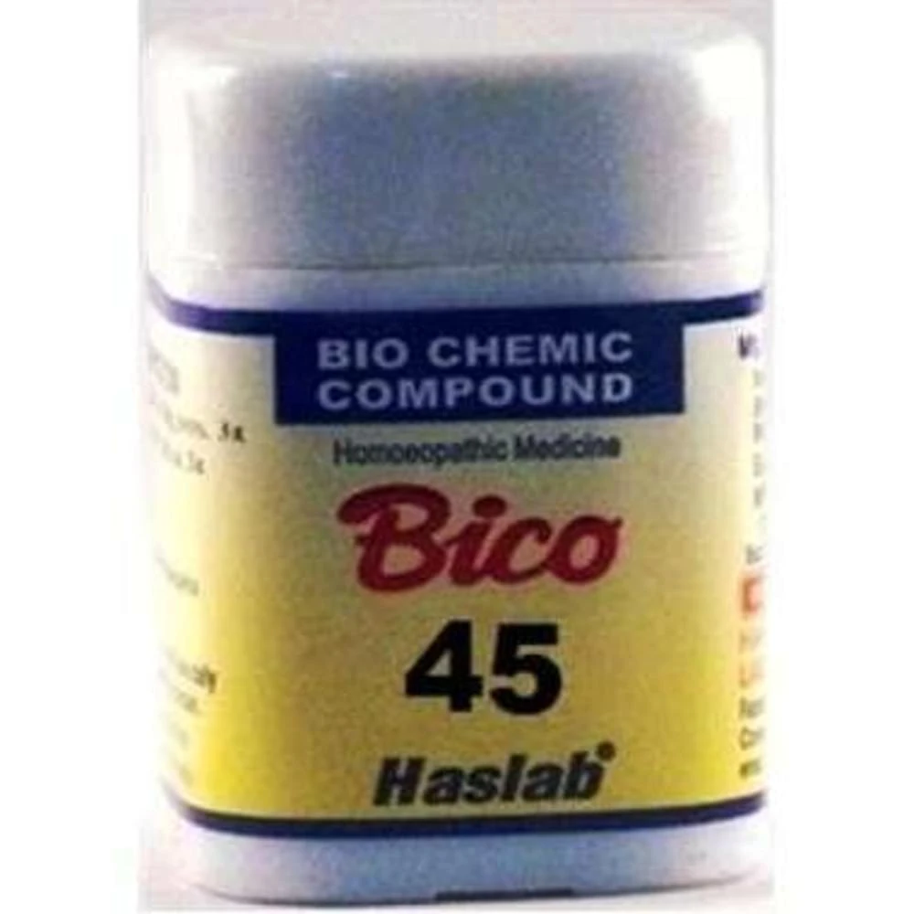 Haslab Bico 45 Biochemic Compound Tablet bottle of 20 gm Tablet Haslab Bico 45 Biochemic Compound Tablet bottle of 20 gm Tablet