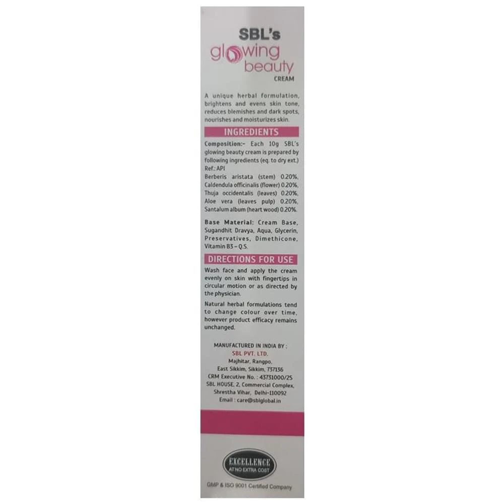 SBL Glowing Beauty Fairness Cream tube of 50 gm Cream SBL Glowing Beauty Fairness Cream tube of 50 gm Cream
