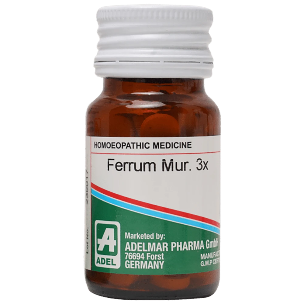 ADEL Ferrum Mur Trituration Tablet 3X bottle of 20 gm Trituration Tablet ADEL Ferrum Mur Trituration Tablet 3X bottle of 20 gm Trituration Tablet
