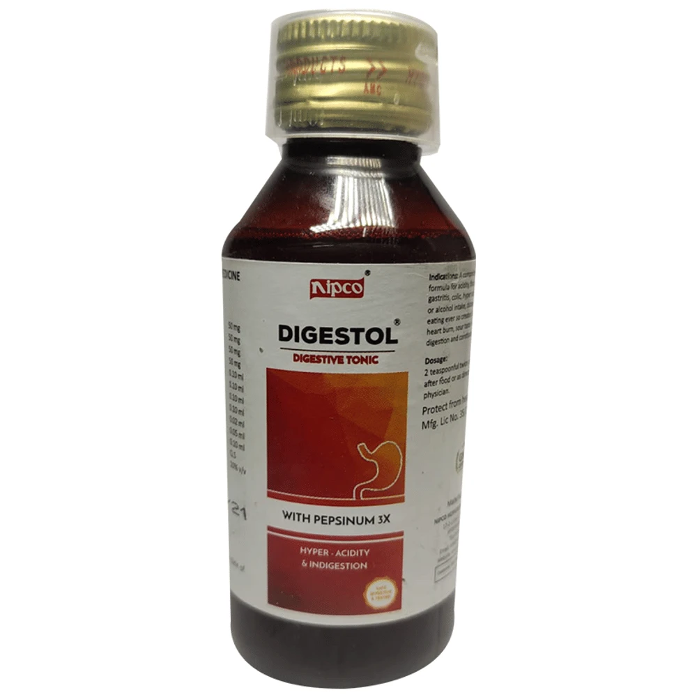 Nipco Digestol Digestive Tonic with Pepsinum 3X bottle of 450 ml Tonic
