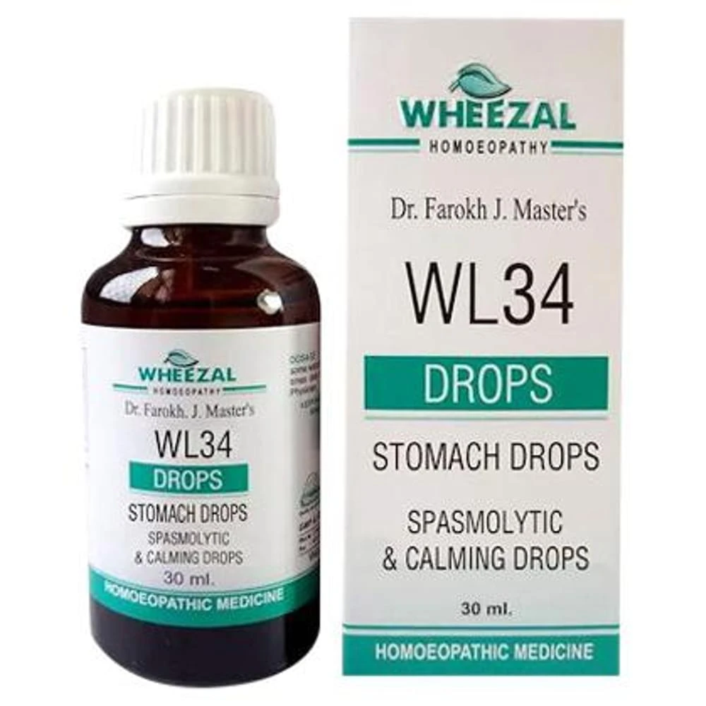 Wheezal WL34 Stomach Drop bottle of 30 ml Drop