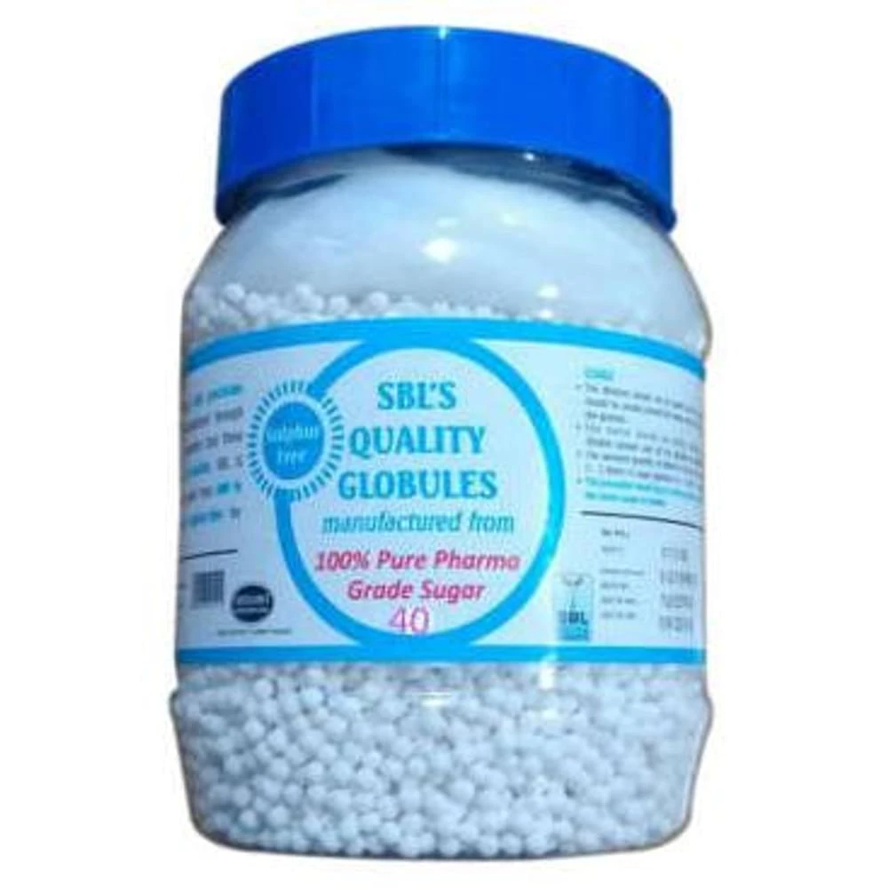 SBL Quality Globules (Grade Sugar 40) jar of 450 gm Globules