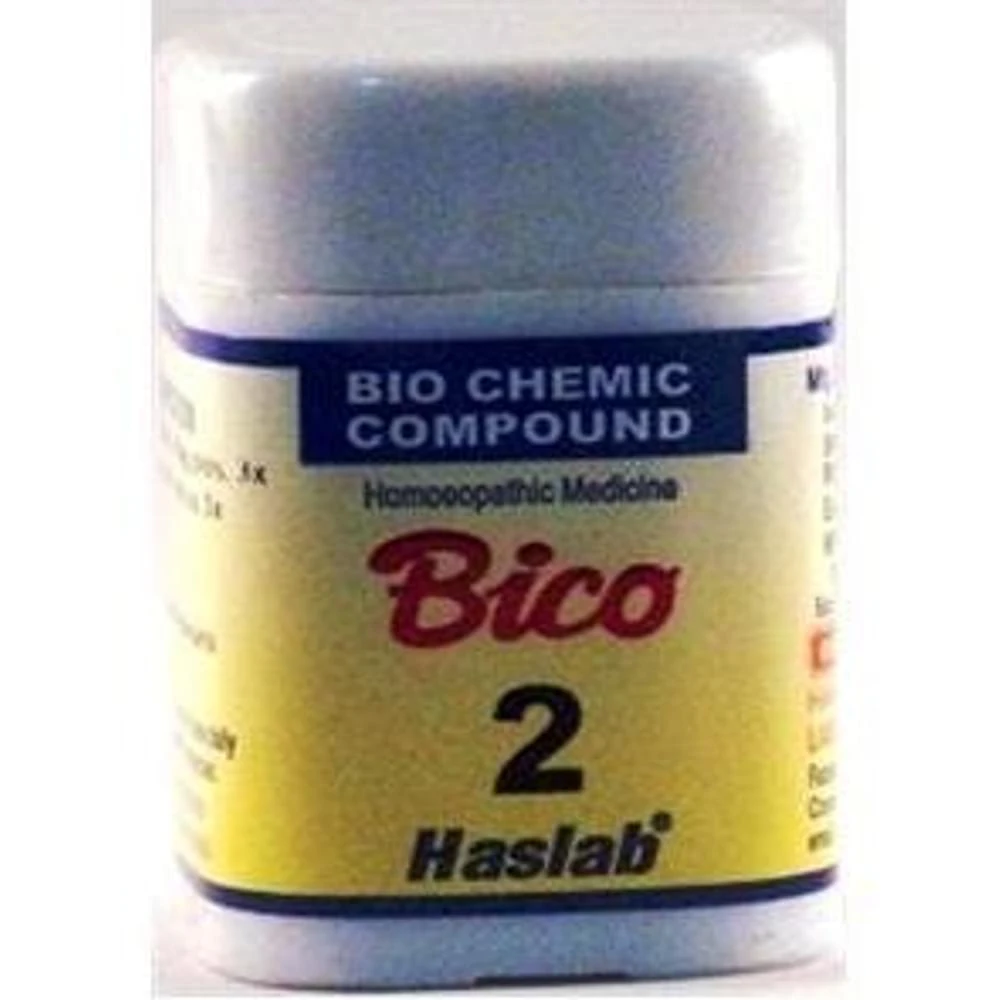 Haslab Bico 2 Biochemic Compound Tablet bottle of 20 gm Tablet Haslab Bico 2 Biochemic Compound Tablet bottle of 20 gm Tablet