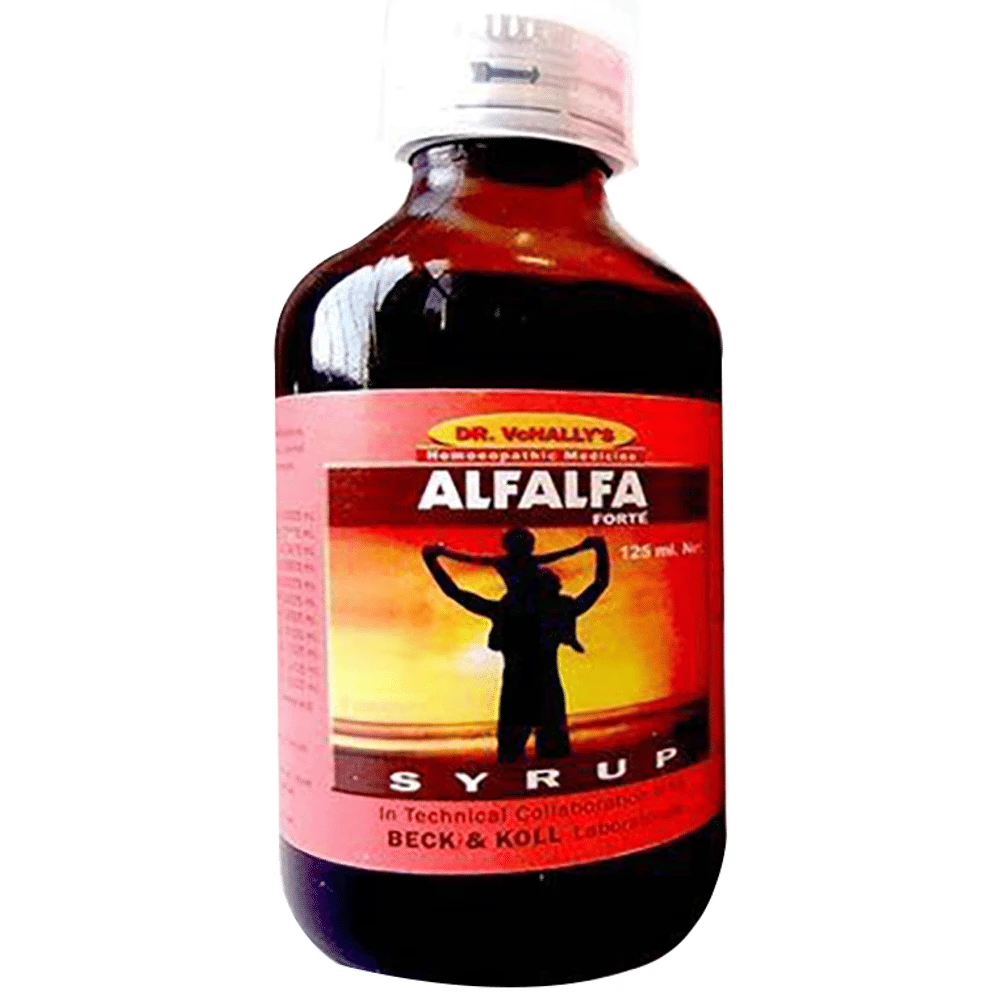 Medisynth Alfalfa Forte Syrup bottle of 125 ml Syrup