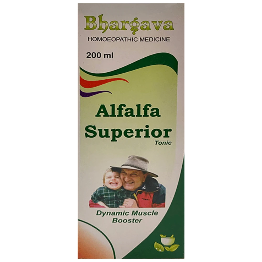 Bhargava Alfalfa Superior Tonic bottle of 200 ml Tonic Bhargava Alfalfa Superior Tonic bottle of 200 ml Tonic