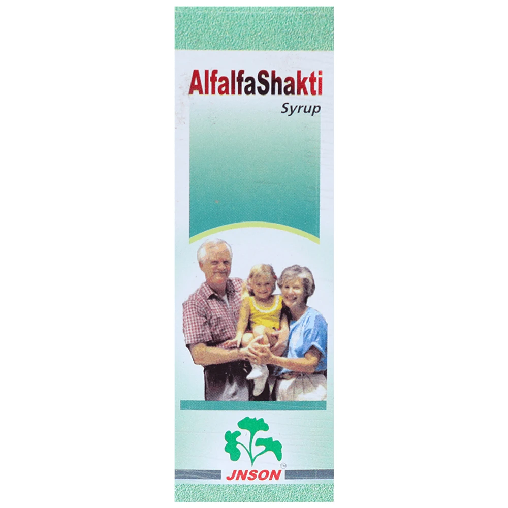 JNSON Alfalfa Shakti Syrup bottle of 450 ml Syrup