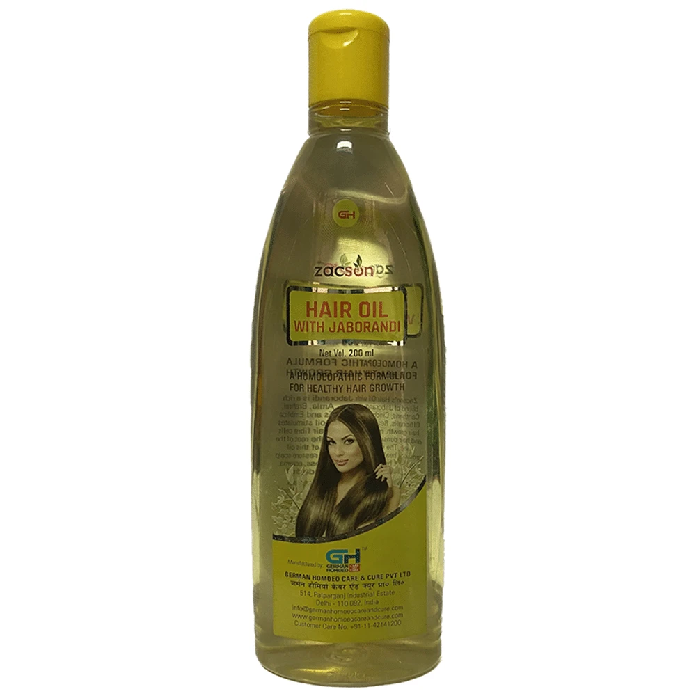 Zacson Hair Oil with Jaborandi bottle of 200 ml Oil Zacson Hair Oil with Jaborandi bottle of 200 ml Oil