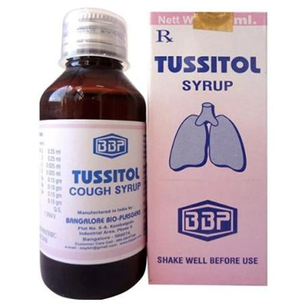 Bangalore Bio-Plasgens Tussitol Cough Syrup bottle of 100 ml Syrup