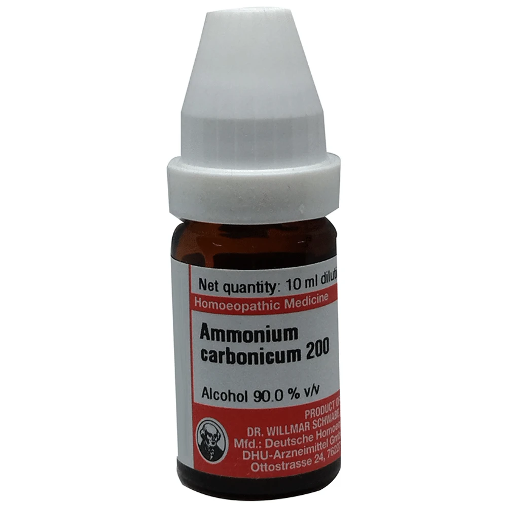 Dr Willmar Schwabe Germany Ammonium Carbonicum Dilution 200 bottle of 10 ml Dilution