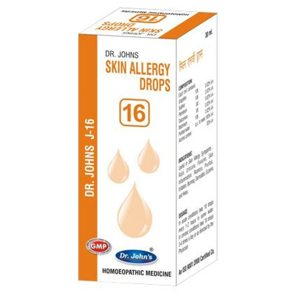 Dr. Johns J-16 Skin Allergy Drop bottle of 30 ml Drop