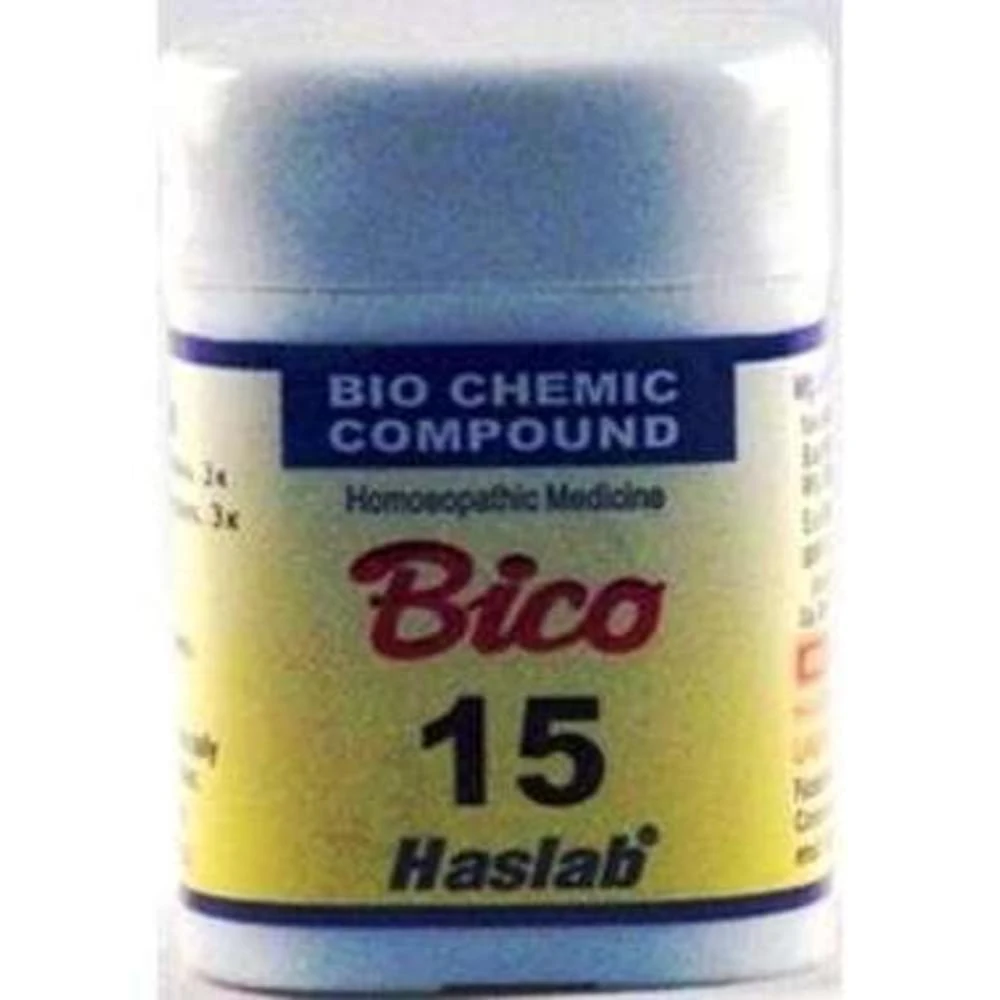 Haslab Bico 15 Biochemic Compound Tablet bottle of 20 gm Tablet Haslab Bico 15 Biochemic Compound Tablet bottle of 20 gm Tablet