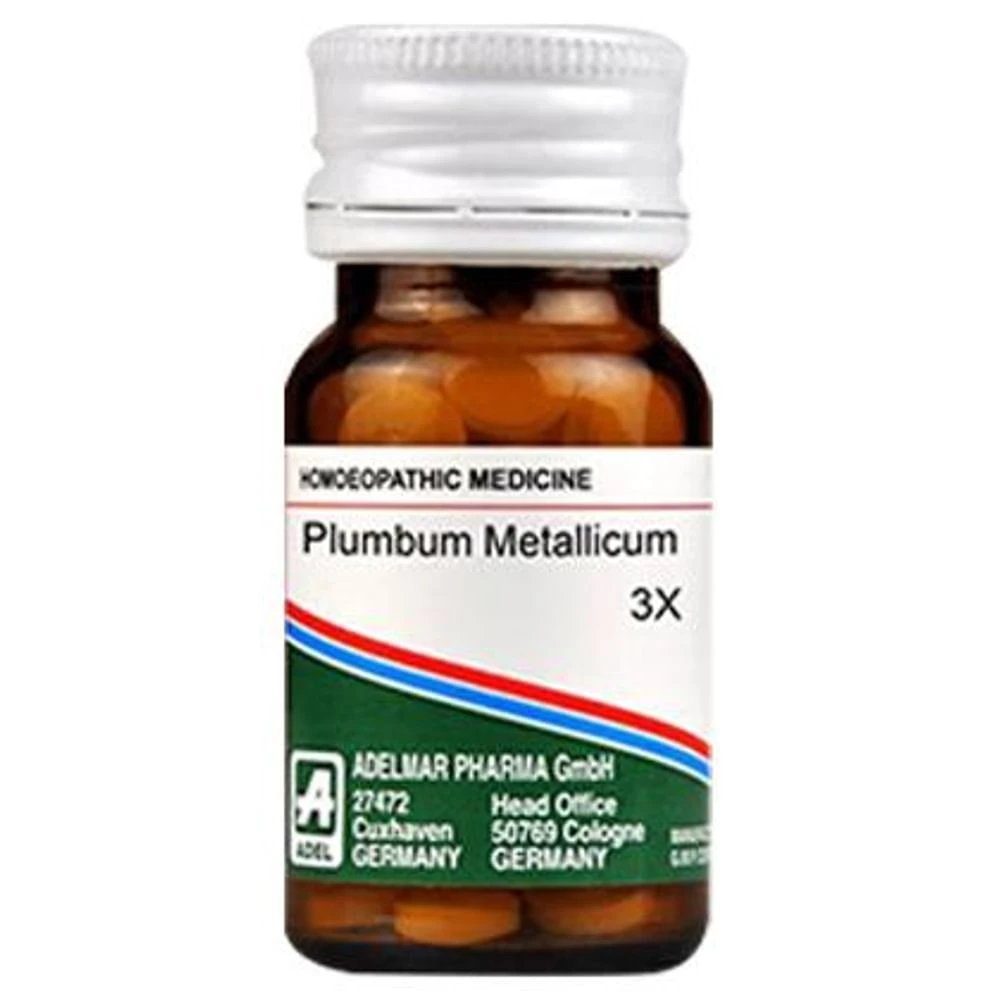 ADEL Plumbum Metallicum Trituration Tablet 3X bottle of 20 gm Trituration Tablet