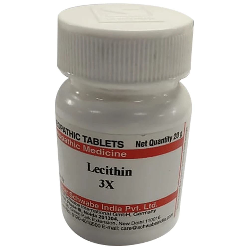 Dr Willmar Schwabe India Lecithin Trituration Tablet 3X bottle of 20 gm Trituration Tablet