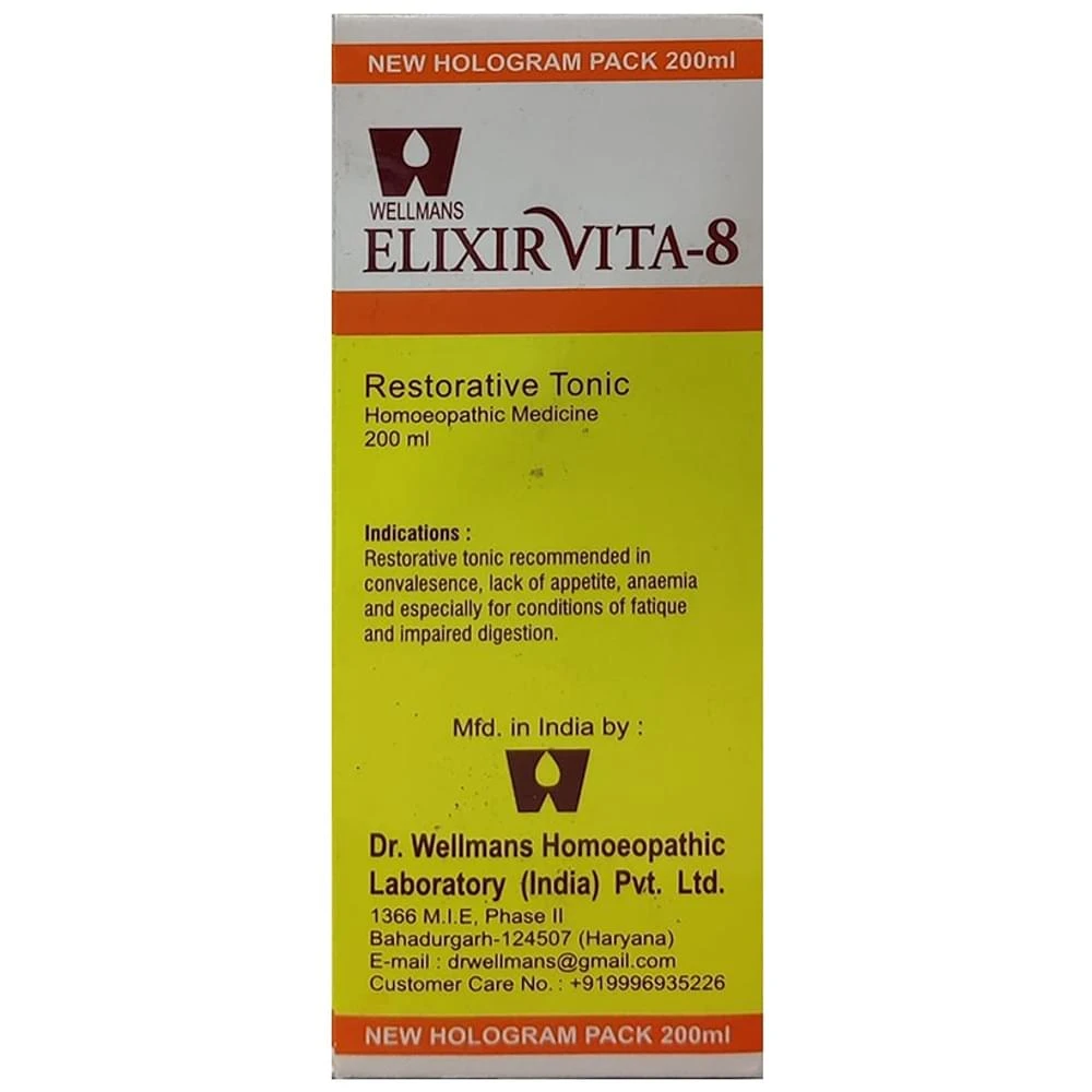 Dr. Wellmans Elixirvita 8 Restorative Tonic bottle of 200 ml Tonic