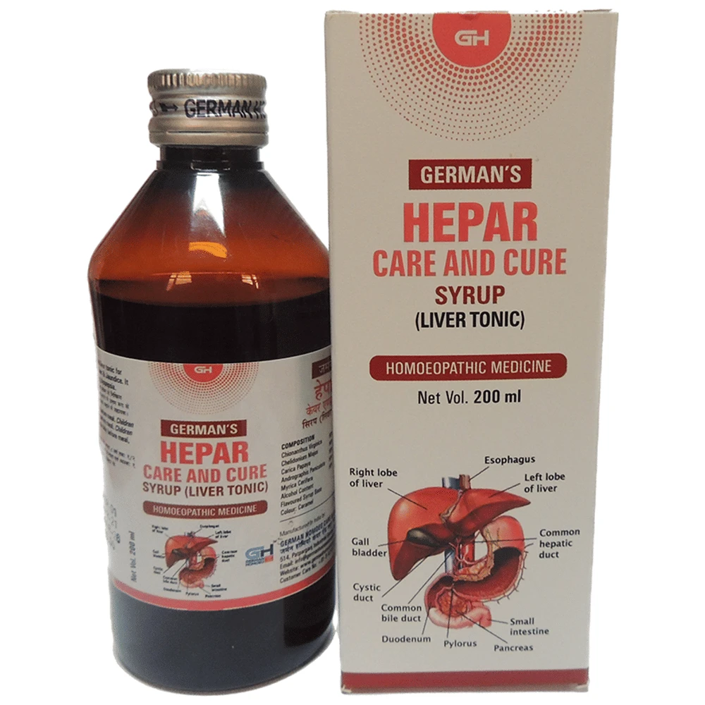 German's Hepar Care and Cure Syrup bottle of 200 ml Syrup